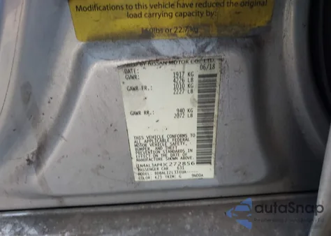 2018 Nissan Altima 2.5 Sv z USA, uszkodzony, nr VIN 1N4AL3AP4JC272856